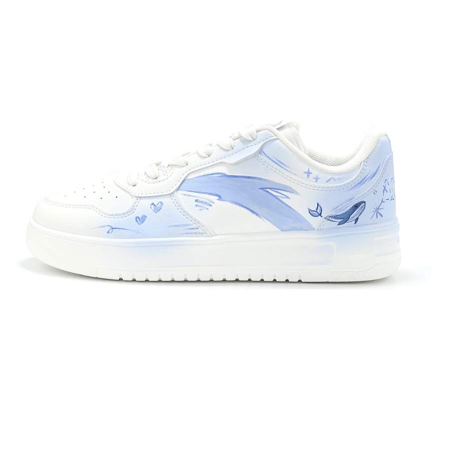 Anta Easy Casual White Shoes Spring Summer Running Shoes Height Increasing Lightweight Breathable Low top