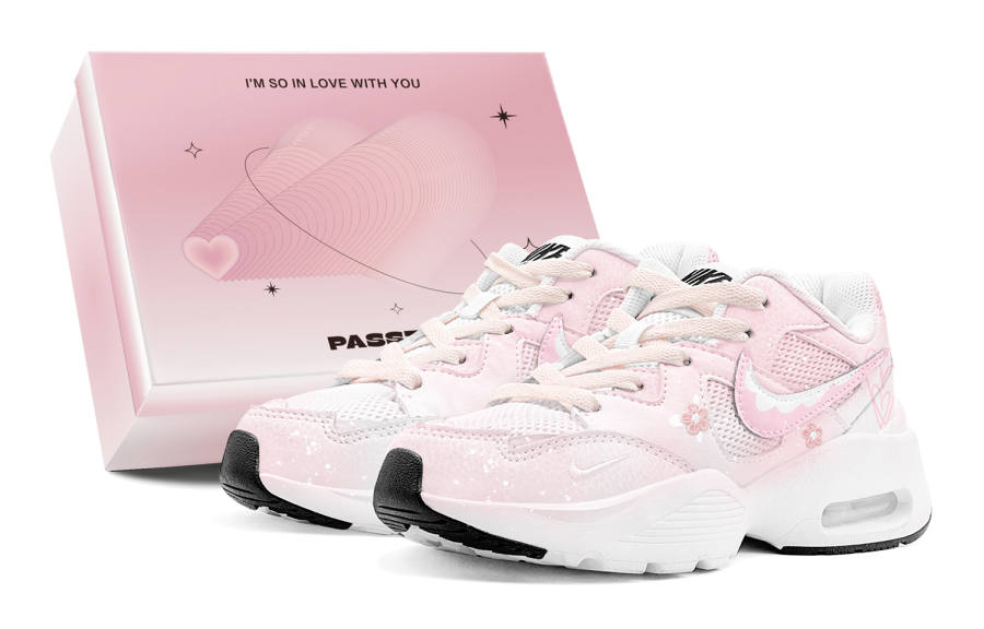 Nike Nike Air Max Fusion Abrasion Resistant Breathable Low top Running Shoes Women's Pink White