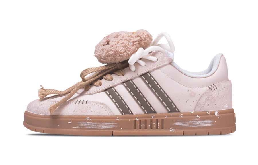 Adidas Adidas Gradas Velvet Bear Lightweight Breathable Low top Skateboard Shoes Unisex Brown