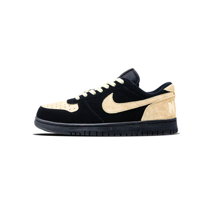 Nike Nike Big Black Oat Abrasion Resistant Low top Skateboard Shoes Unisex Black Yellow