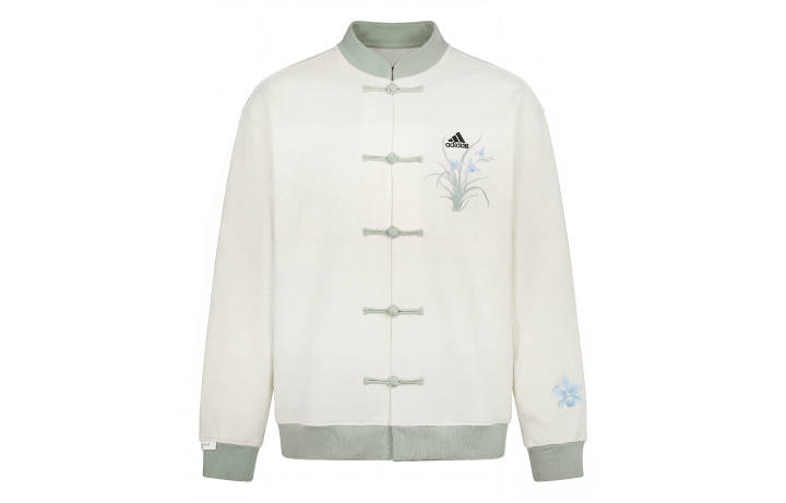 Adidas Adidas LABEL Sweatshirts Unisex White Stand Collar Moderate Regular
