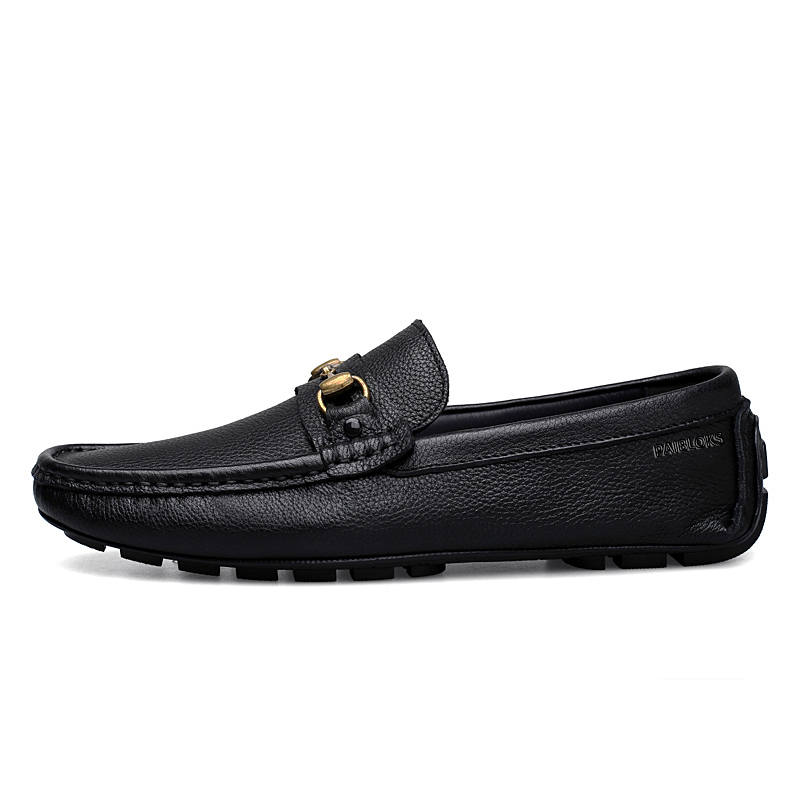 PAIBLOKS Top Grain Cow Leather Men's Casual Shoes Men's