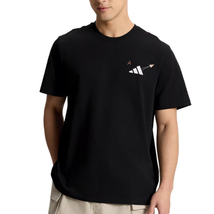 Adidas Adidas T Shirts Unisex Black Crew Neck Moderate