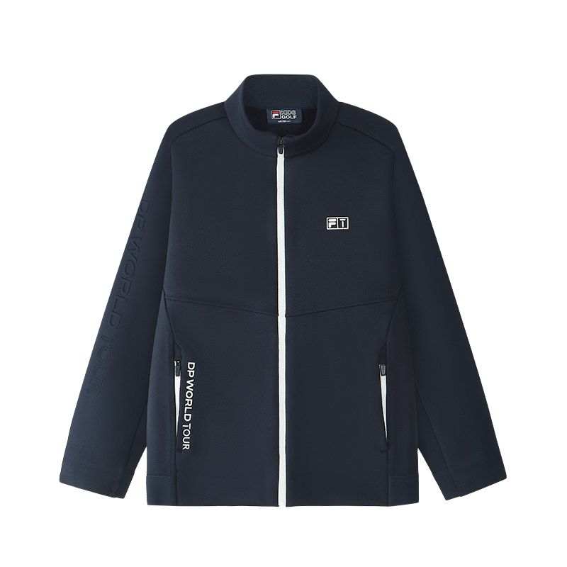 FILA KIDS Jacket Fashion Classic, Sports Knitted Fabric Fleece Lined Thermal, Comfortable Stand Collar Long Sleeved