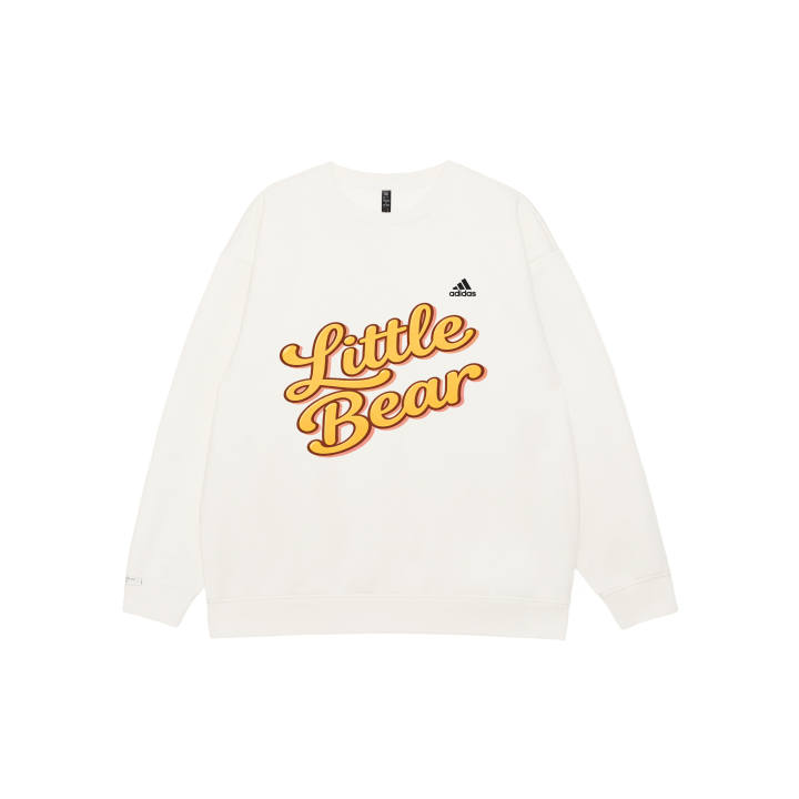 Adidas Adidas LABEL Sweatshirts Unisex White Crew Neck Moderate Regular
