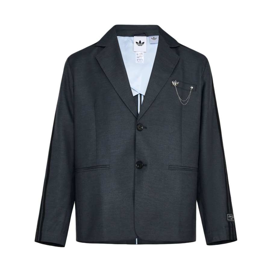 Adidas Originals REFINED LUXE DLXC U BLAZER Business Suit Unisex Dark Heather Gray