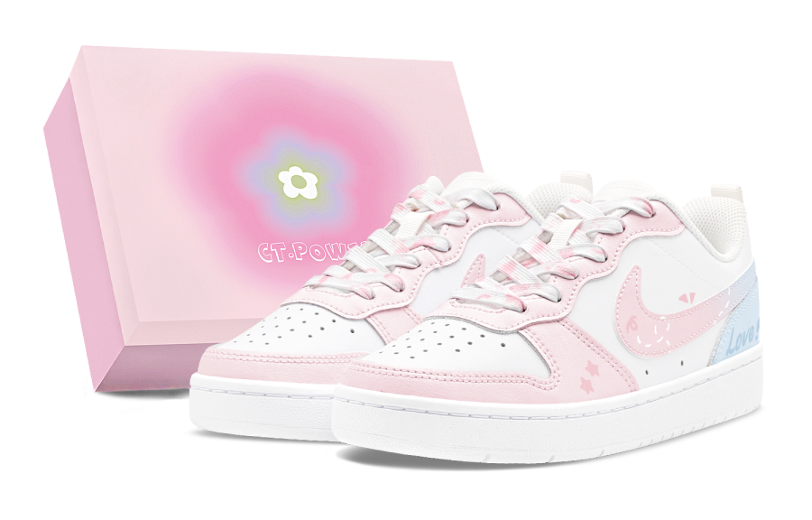 Nike Nike Court Borough Romantic Spring, Sweet Berry Jelly, Couple's, Stars, Cotton Candy, Sweet Style Girlish