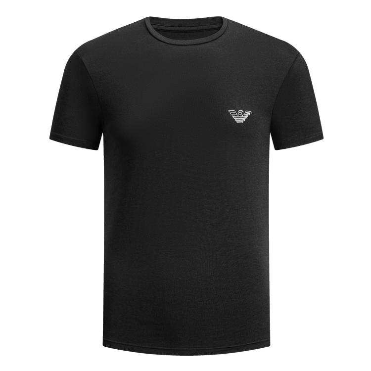 EMPORIO ARMANI T Shirts Men's Black Crew Neck Moderate