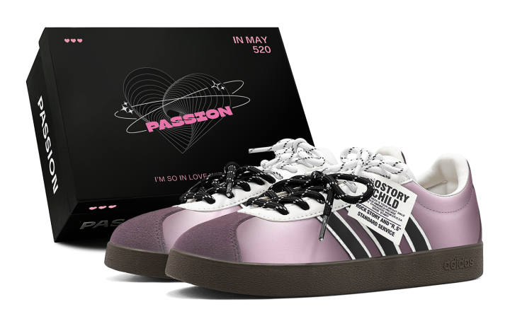 Adidas Adidas Vl Court Classic Spring Renewal, Purple Mist Icing Sugar, Comfortable Lightweight, Trendy Individual Low top