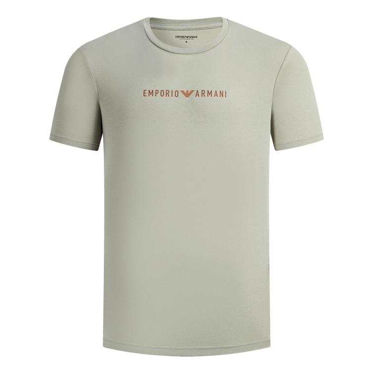 EMPORIO ARMANI T Shirts Unisex Light Green Crew Neck Moderate Straight Fit