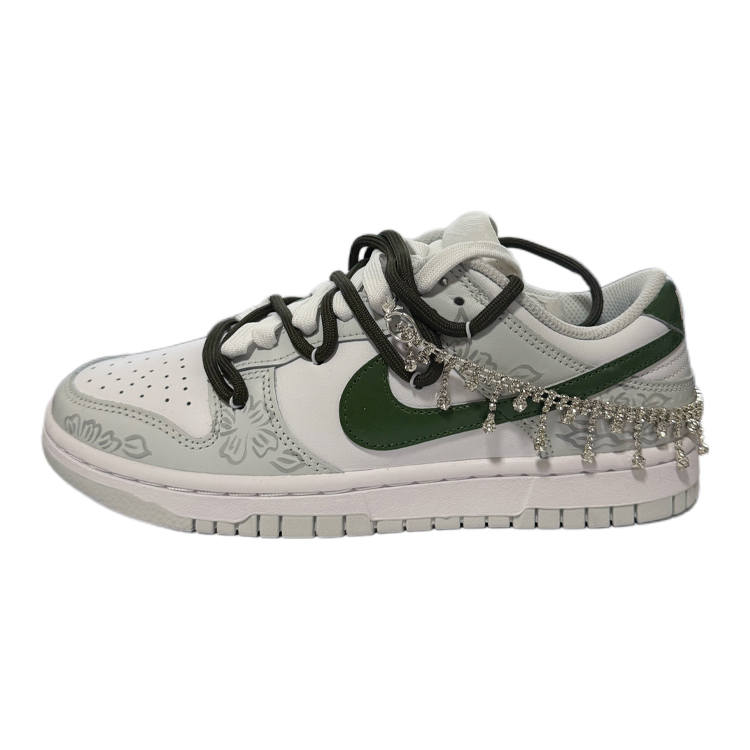 Nike Nike Dunk Low PHOTON DUST Flowing Water Low top Skateboard Shoes Women's Gray White Green
