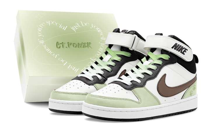 Nike Nike Court Borough 2 Springtime Romantic, Mint Chocolate, Couple's, Fresh Minimalist Style, Versatile Fashion