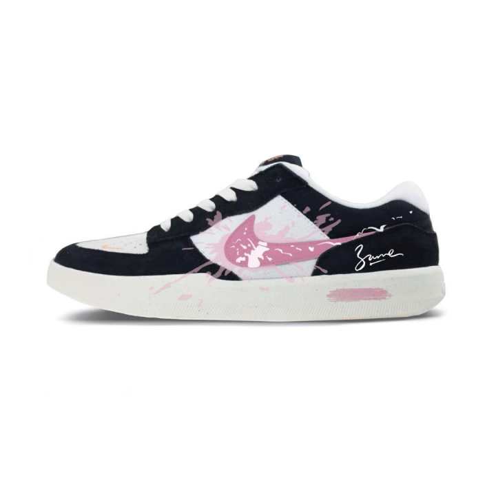 Nike Nike SB Force 58 Pink Ink Graffiti Abrasion Resistant Slip Resistant Low top Skateboard Shoes Unisex