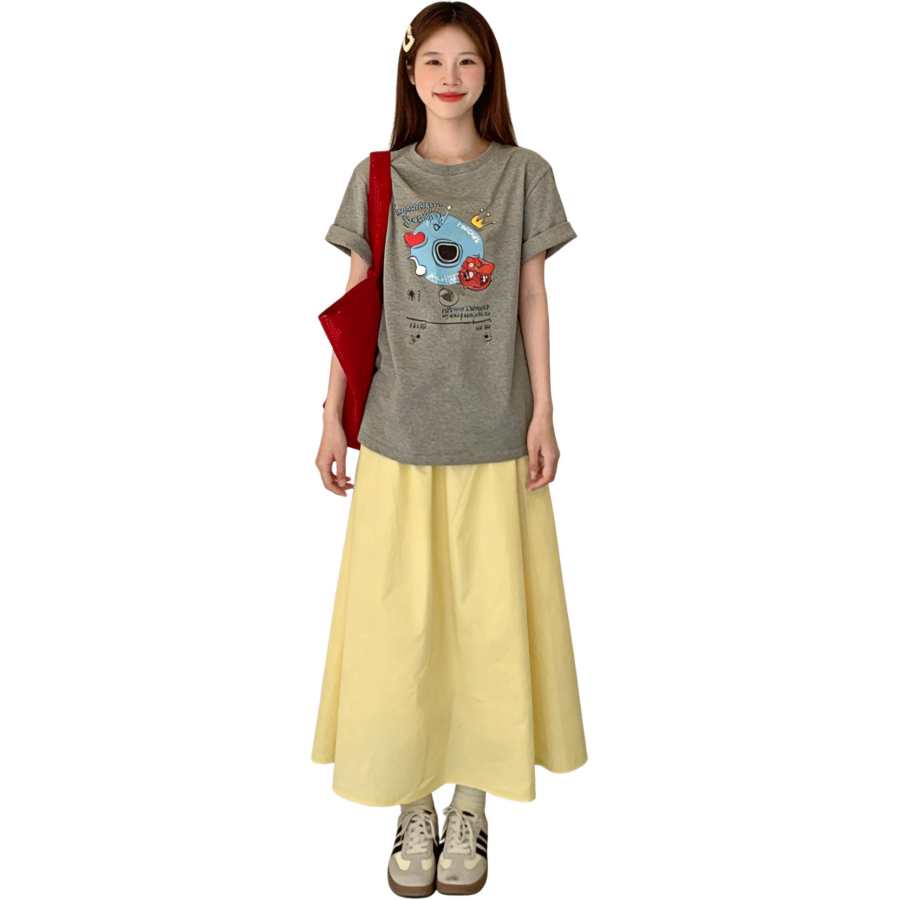 JBBCN Two Piece Skirt Sets Women's Crew Neck Moderate Long