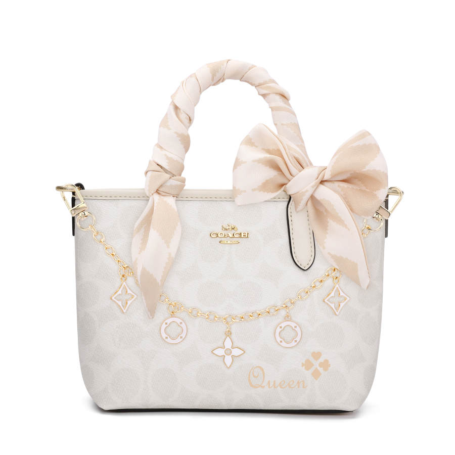 COACH COACH City Artificial Leather Handbag Mini Women's Four Leaf Clover