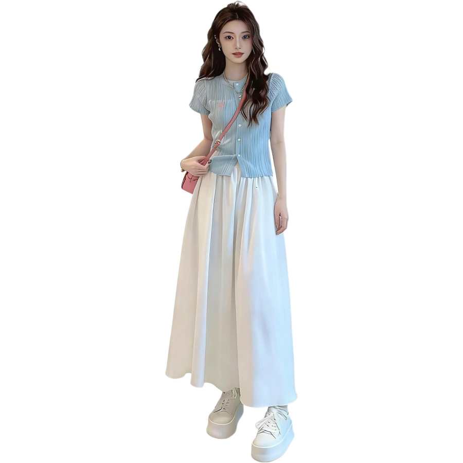JBBCN JBBCN Two Piece Skirt Sets Women's Crew Neck Moderate Long