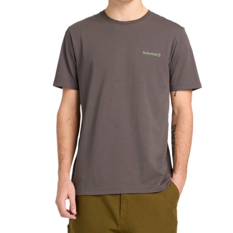 Timberland T Shirts Men's Black Crew Neck Moderate Straight Fit