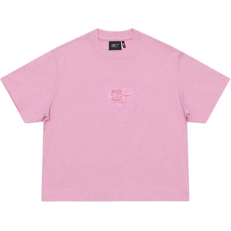 ANTA T Shirts Women's Lotus Powder Crew Neck Moderate Straight Fit
