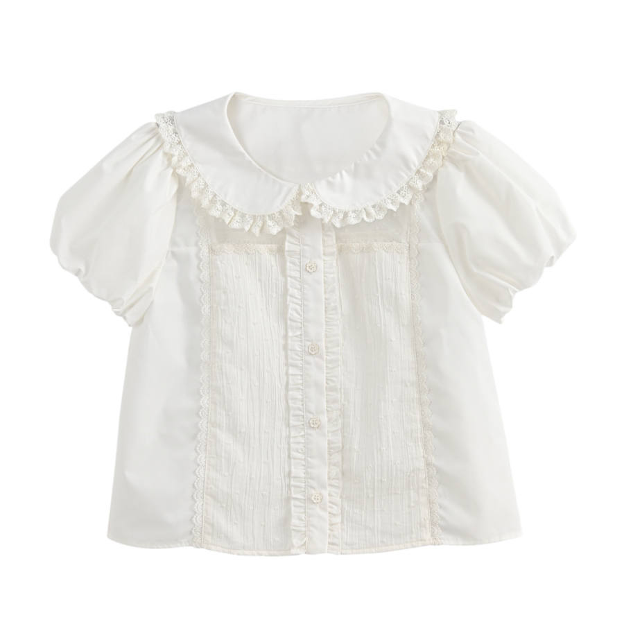SNBL SNBL Shirts Women's White Peter Pan Collar Moderate