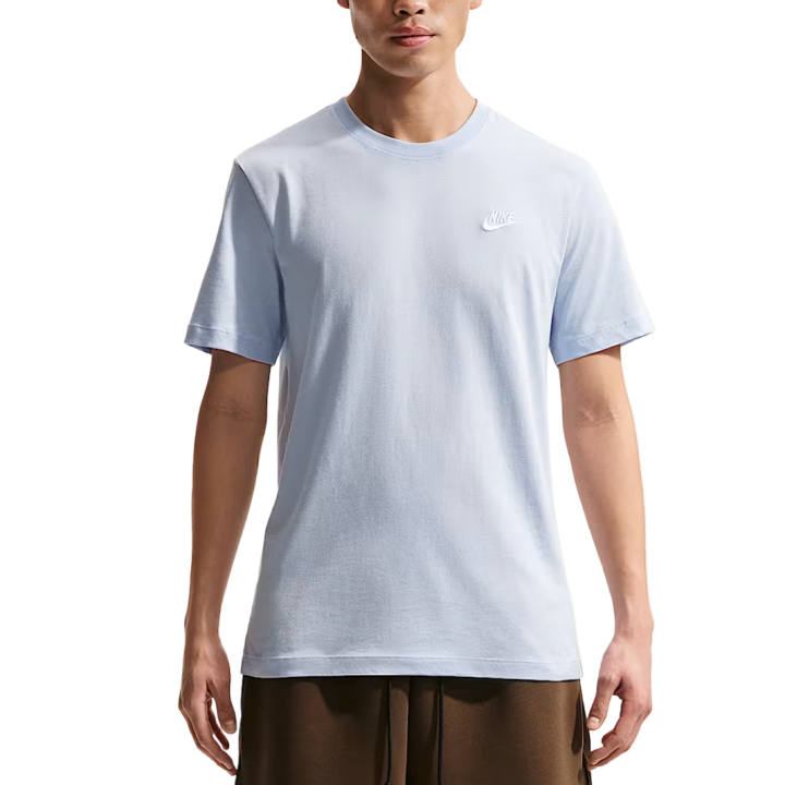 Nike Nike Sportswear T Shirts Men's Hydrogen Blue Crew Neck Moderate