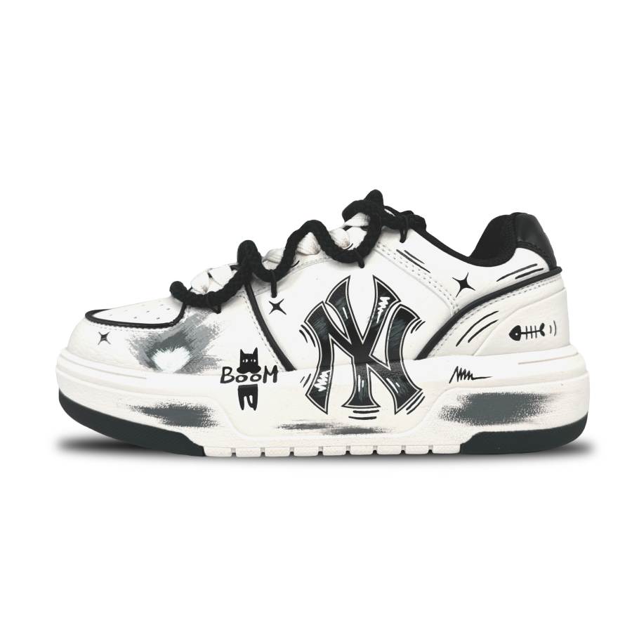 MLB MLB Chunky Liner Explosion And Kitten Height Increasing Low top Skateboard Shoes Unisex Pink