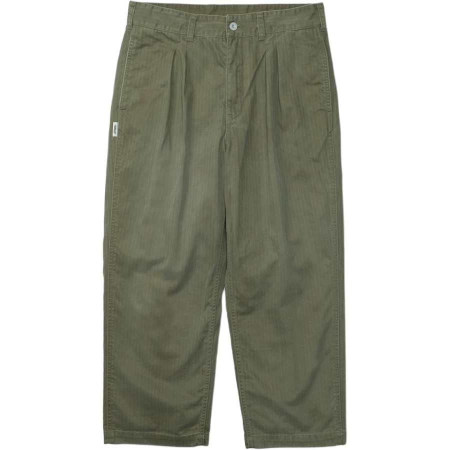 MADNESS Casual Pants Men's Green Moderate Straight Fit Pants