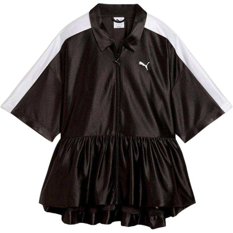 PUMA Shirts Women's Black White Lapel Moderate