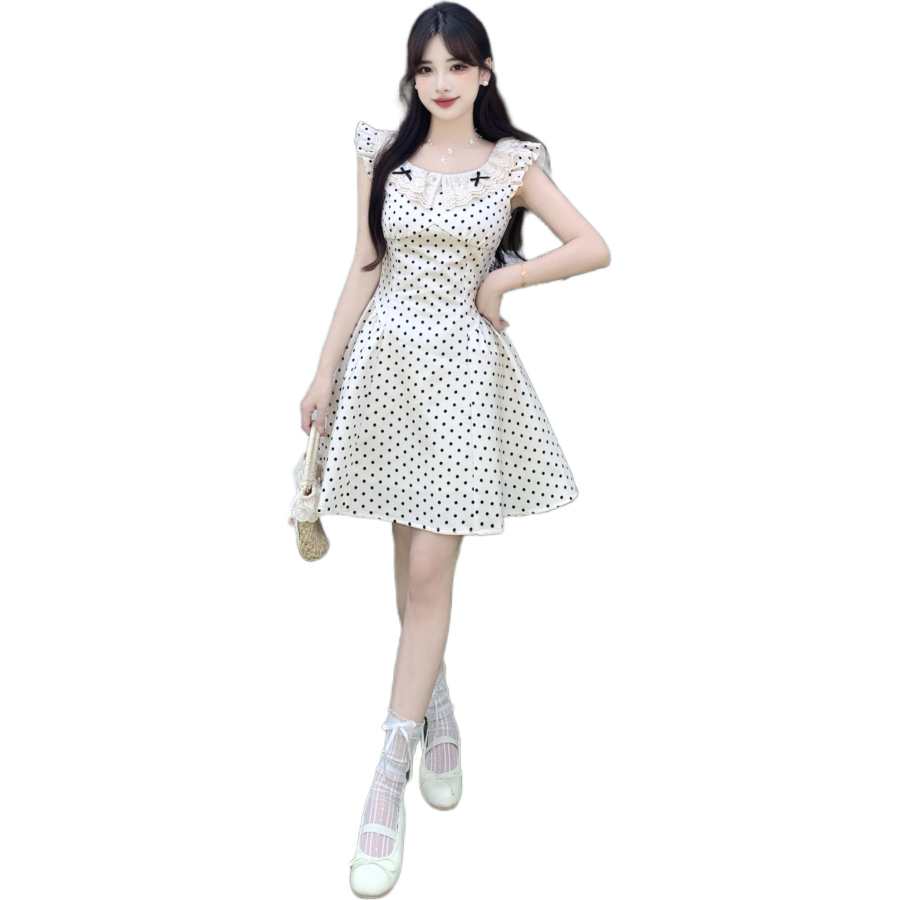 JBBCN JBBCN Slip Dresses Women's Short Peter Pan Collar Thin Short