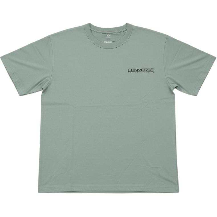 Converse T Shirts Unisex Gray Green Crew Neck Moderate