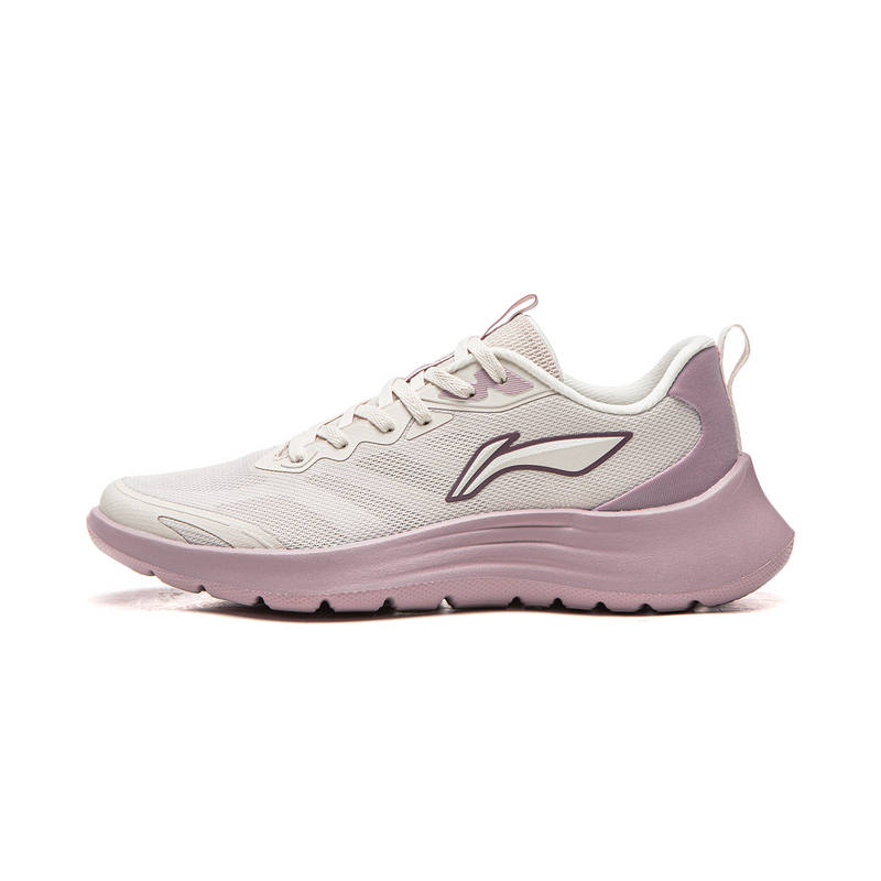 Li-Ning Li Ning Running Shoes Women's White Sand Gray/Quartz Pink