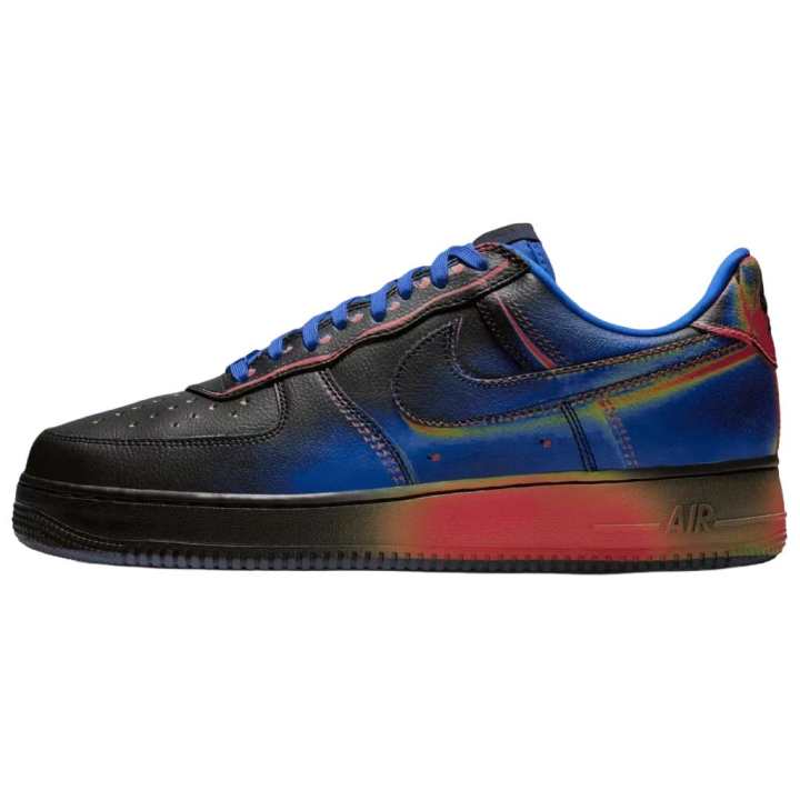 Nike Nike Air Force 1 Low top Skateboard Shoes Men's Black Blue