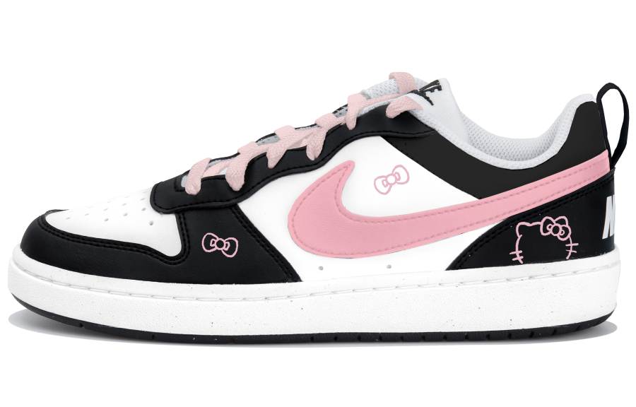 Nike Nike Court Borough 2 Low top Skateboard Shoes White Pink Black Teenagers