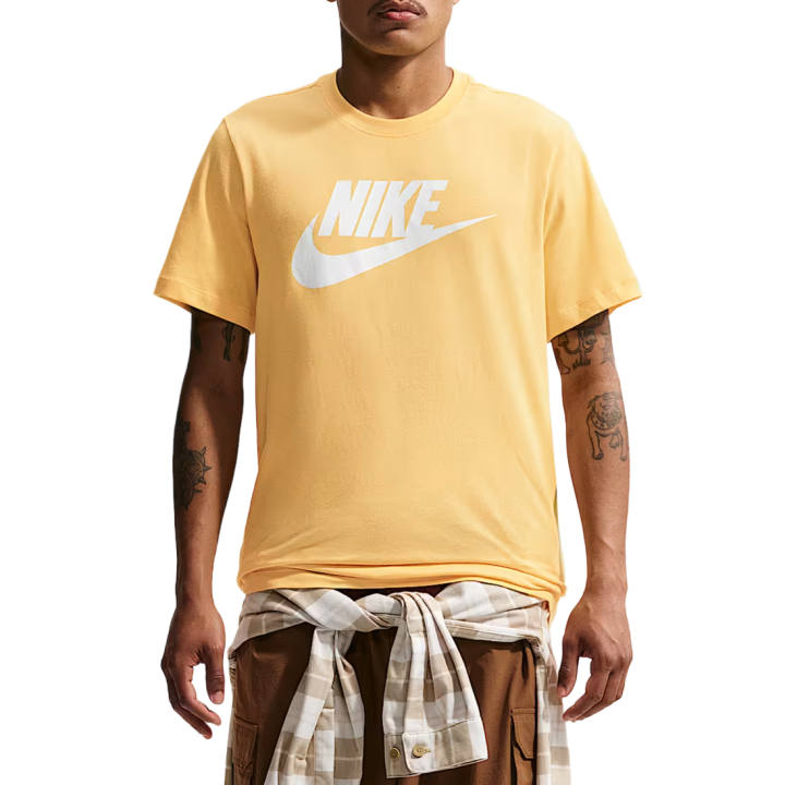 Nike Nike Sportswear T Shirts Men's Topaz Gold Crew Neck