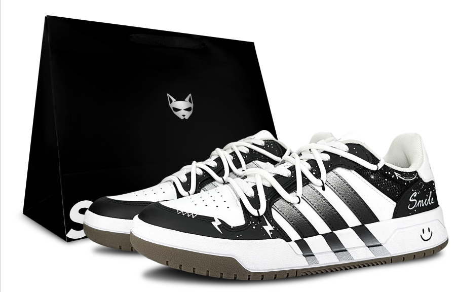 Adidas Adidas ENTRAP Quirky Graffiti, Shimmery Kitty, Gift Enjoyment Abrasion Resistant Breathable Low top Casual Shoes Unisex