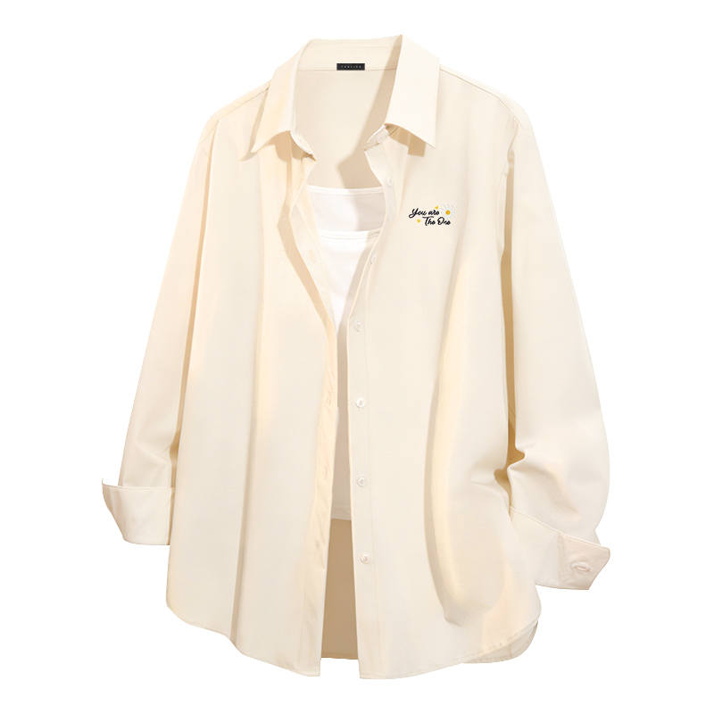 Tonlion Shirts Women's Lapel Moderate Shirt