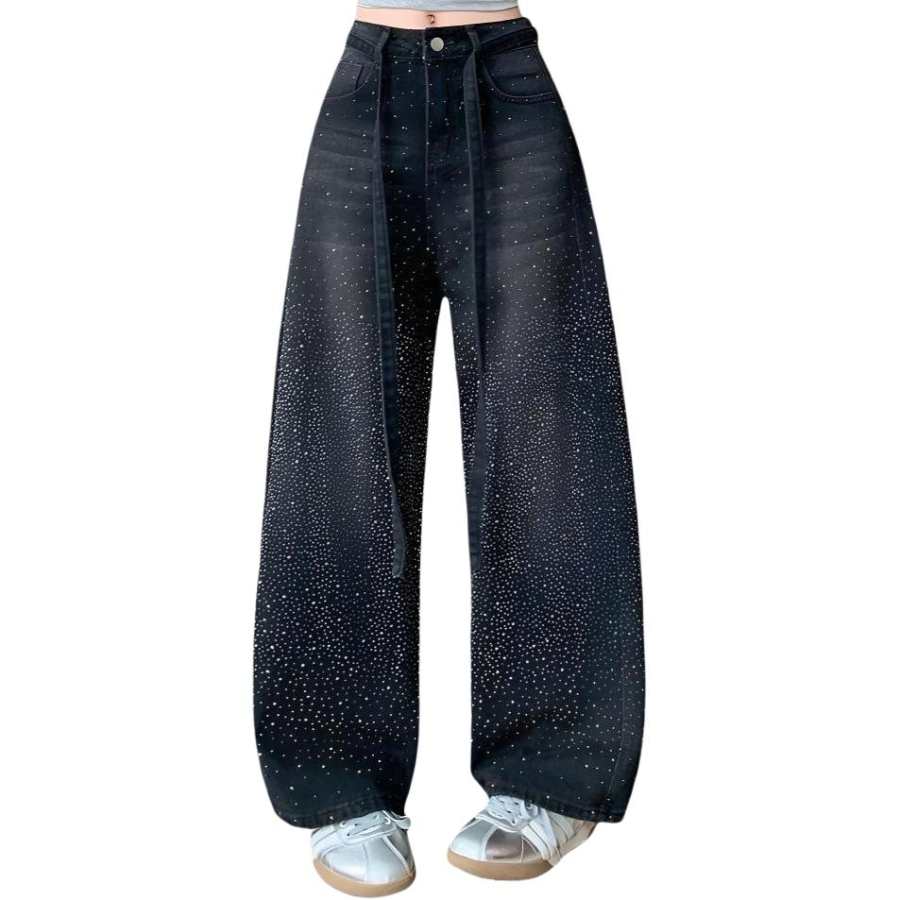VENICEW Jeans Women's Moderate Wide Leg Pants