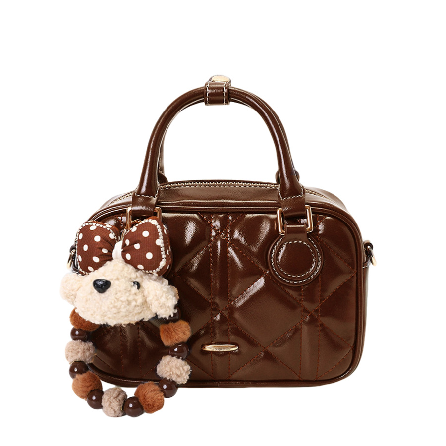 PAYOT Synthetic Leather Amber Brown Travel Handbag Regular Women's Multicolor