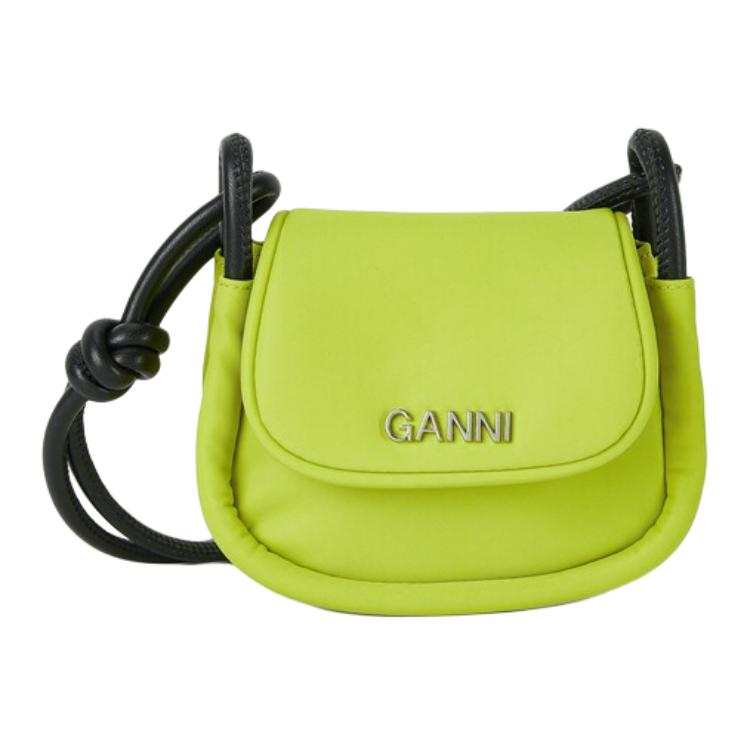 GANNI Polyamide With Artificial Leather Crossbody Bags Mini Women's Green