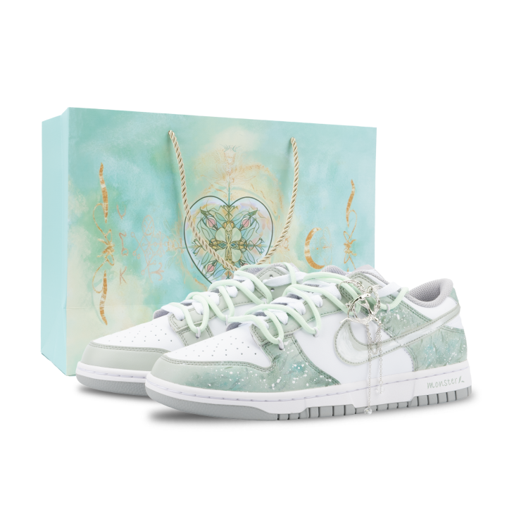 Nike Nike Dunk Monster Lab, Qingming·Such Is The Way Low top Skateboard Shoes Unisex White Gray Green