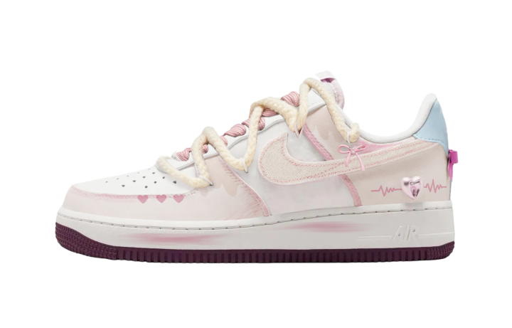 Nike Nike Air Force 1 Cherry Bomb, Heartbeat Coverage Abrasion Resistant Low top Skateboard Shoes Unisex Candy