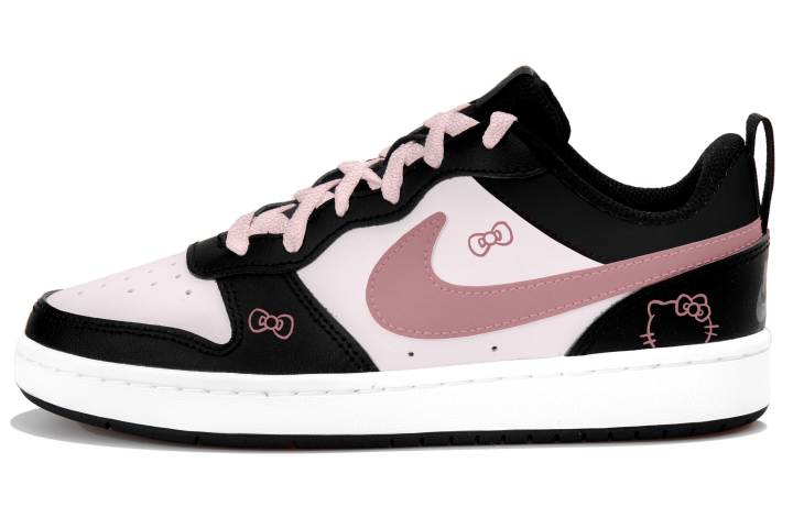 Nike Nike Court Borough 2 Low top Skateboard Shoes White Pink Black Teenagers
