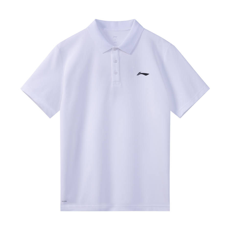 Li-Ning Li Ning Polo Shirts Men's White Polo Collar Moderate