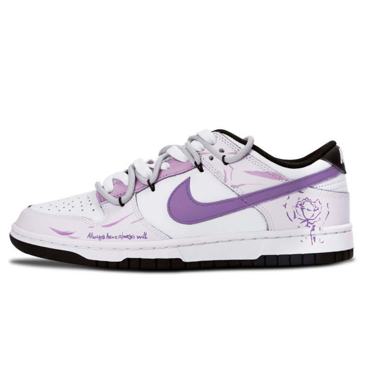 Nike Nike Dunk Skateboard Shoes Unisex Low Top White/Purple