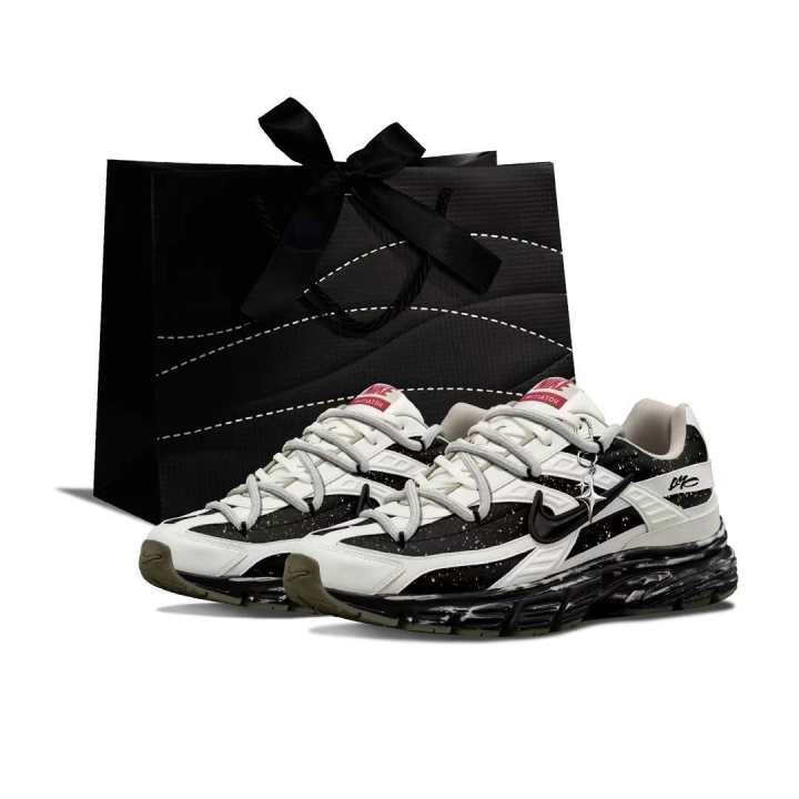 Nike Nike Initiator Support Lightweight Breathable Low top Casual Running Shoes Men's Black White Gray