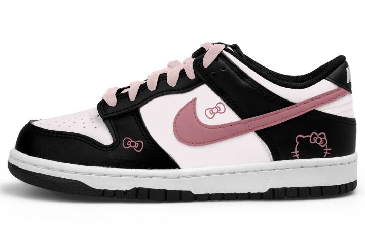 Nike Nike Dunk Low top Skateboard Shoes Black White Teenagers