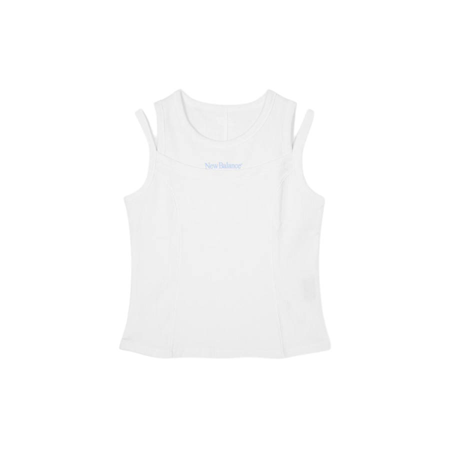 New Balance New Balance Tank Tops Women's White Crew Neck Moderate Other