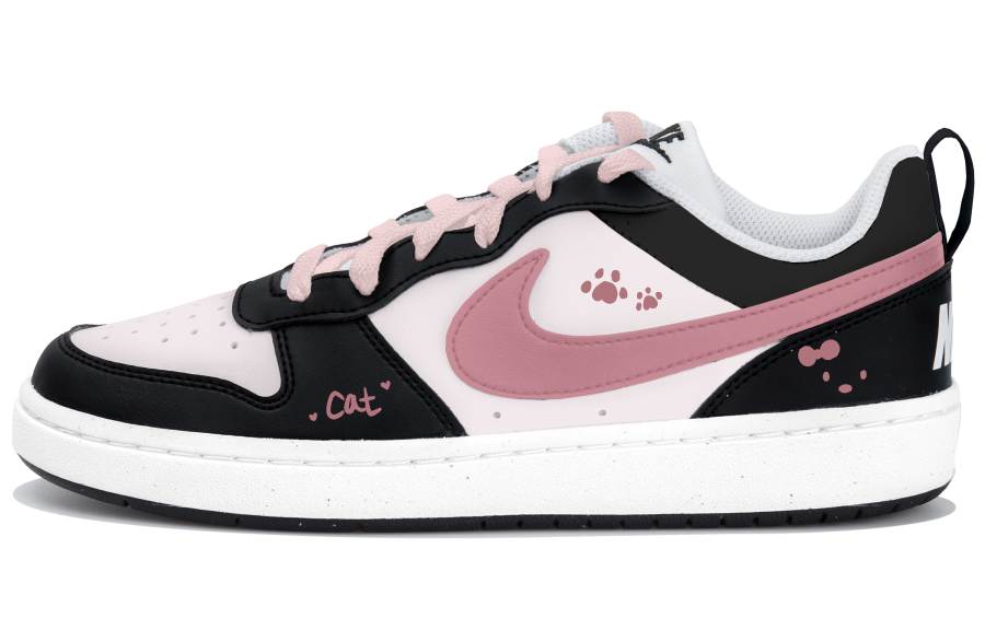 Nike Nike Court Borough 2 Low top Skateboard Shoes White Pink Black Teenagers