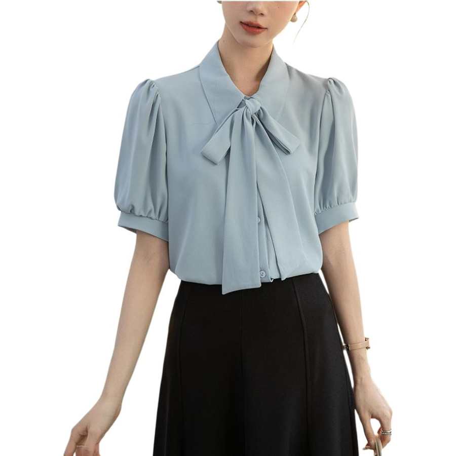 JBBCN Shirts Women's Ribbon Collar Thin Shirt