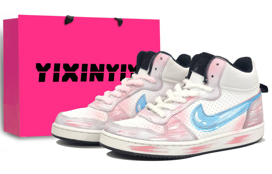 Nike Nike Flight Legacy High top Vintage Basketball Shoes Unisex Cotton Powder