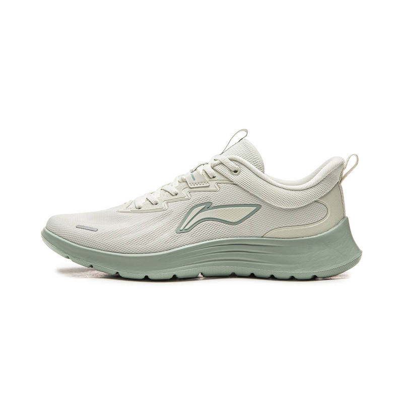 Li-Ning Li Ning Light Feather Breathable Support Running Shoes Men's White Birch Gray